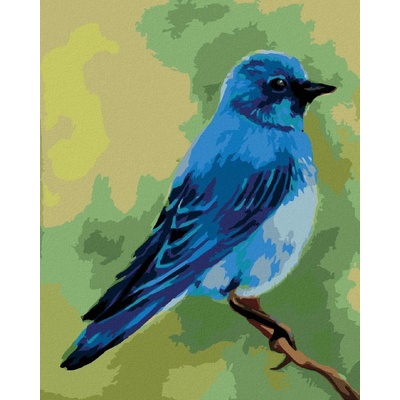 zuty Malování Podle Čísel Modrý Ptáček 2 Myroslava Voloschuk 40 x 50 Cm Plátno Rám