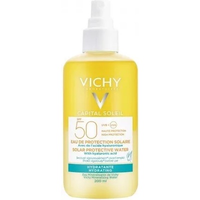 Vichy Слънцезащитна вода , Хидратация, За тяло SPF 50 +, Vichy Capital Soleil Solar Protective Water with Hyaluronic Acid SPF50+ 200ml