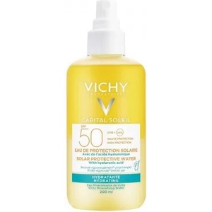Vichy Слънцезащитна вода , Хидратация, За тяло SPF 50 +, Vichy Capital Soleil Solar Protective Water with Hyaluronic Acid SPF50+ 200ml