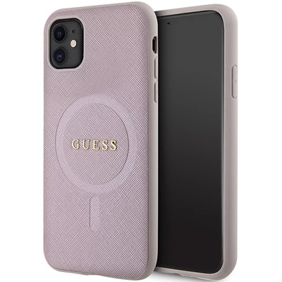 GUESS GUHMN61PSAHMCP iPhone 11 / XR 6, 1" розов твърд калъф Saffiano MagSafe (GUHMN61PSAHMCP)
