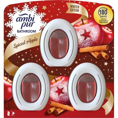 Ambi Pur Spiced Apple gelový osvěžovač koupelny 3 x 8 ml