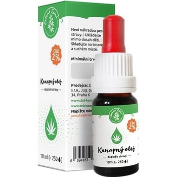Zelená země CBD Konopný olej 2 % 10 ml