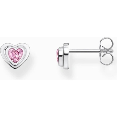 Thomas Sabo náušnice Heart-shape with pink zirconia H2271-643-9