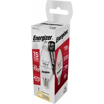 Energizer LED žárovka svíčka 6,2W Eq 40W E14 S8855 čirá Stmívatelná Teplá bílá