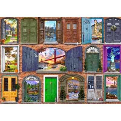Bluebird Puzzle - Puzzle Davison: Doors of USA - 500 piese