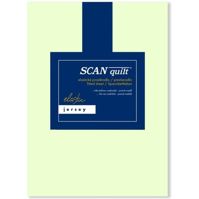 SCANquilt plachta jersey elastic lycra svetlozelená 180x200