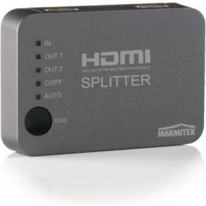 Marmitek Сплитер Marmitek Split 312, от 1x HDMI(ж) към 2x HDMI(ж), резолюция до 4K UHD, HDCP 2.2, сив (SPLIT312)