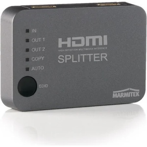 Marmitek Сплитер Marmitek Split 312, от 1x HDMI(ж) към 2x HDMI(ж), резолюция до 4K UHD, HDCP 2.2, сив (SPLIT312)