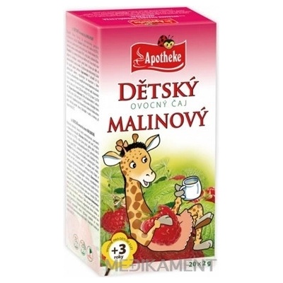 APOTHEKE DETSKÝ OVOCNÝ ČAJ MALINOVÝ vrecúška 20 x 2 g