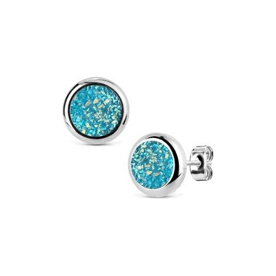 Nubis ocelové náušnice DRUZY Aqua NB303