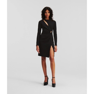 Karl Lagerfeld Hun's Pick Drapey Dress čierna