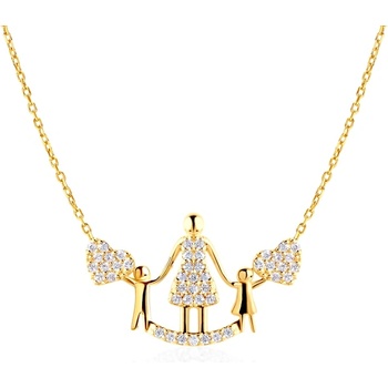 SAVICKI колие сърце Savicki за мама: злато. диаманти