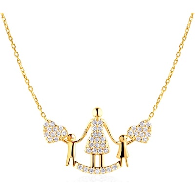 SAVICKI колие сърце Savicki за мама: злато. диаманти