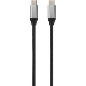 AVAX KAB AVAX CB302G STEELY Type C-Type C 60W бързо зарядно устройство, кабел с усукана двойка, 3A, стоманено сив - 1, 5m 5999574480057 (5999574480057)