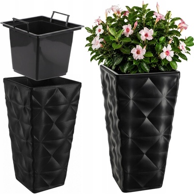 Kadax Květináč 29 x 29 x 55,5 cm plast černý