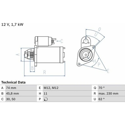 BOSCH Štartér 0986025130