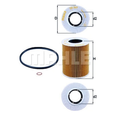 Olejový filter MAHLE ORIGINAL OX 369D (OX369D)