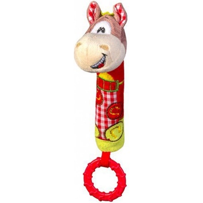 BabyOno plyšová pískací s kousátkem koník