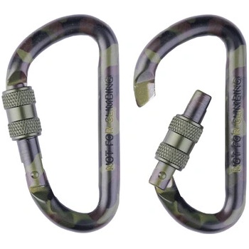 Mil-Tec Тактически карабинер 80 mm woodland чифт (15922080)