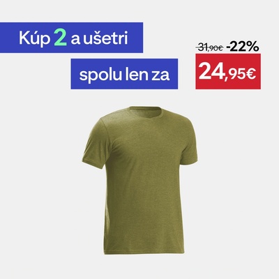 Quechua pánske tričko NH500 Fresh khaki