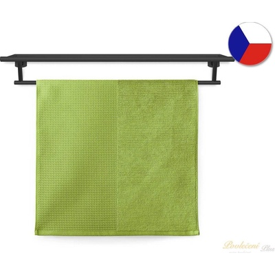 Veba Ručník WATER 500 Velké kostky sytá zelená 50 x 90 cm