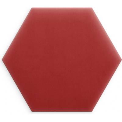Čalouněný nástěnný panel Magic Velvet červený 35x40 cm hexagon