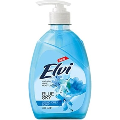 Elvi Течен сапун Elvi, с помпа, синьо небе, 400 ml, син