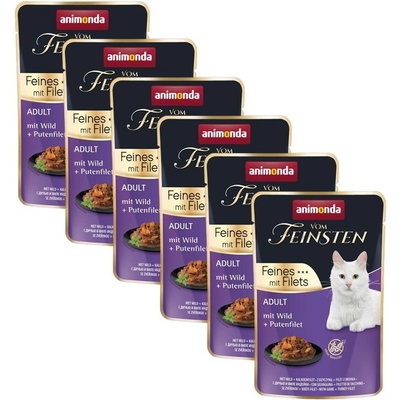 Animonda Vom Feinsten Cat Adult divina a morčacie filety 6 x 85 g