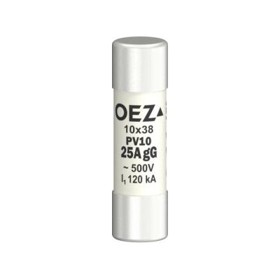 OEZ Pojistka válcová PV10 25A gG, AC 500V / DC 250V, vel. 10×38 – Zboží Mobilmania