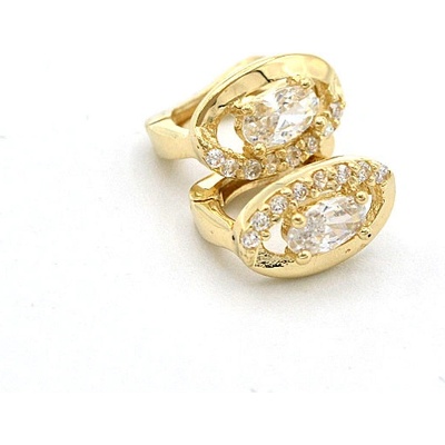 B&B Goldinvestic Zlaté náušnice se zirkony N4845