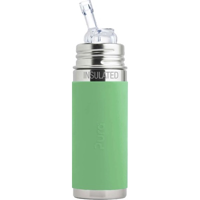 Pura nerezová Termo lahev s brčkem moss 260 ml