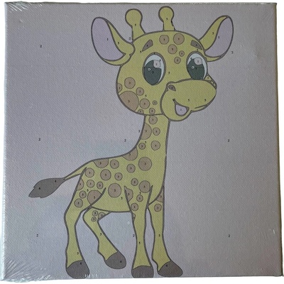 vytvarnehracky.cz Malování podle čísel na plátno na dřevěném rámu 20x20cm -Žirafa