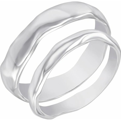 Eppi Nepravidelné zlaté snubní prsteny Parnell RW38207