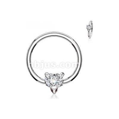 Šperky4U piercing kruh se srdíčkem K1022-C
