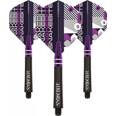 Red Dragon Sada letek a násadek - Peter Wright Snakebite Combo - Purple - X0661
