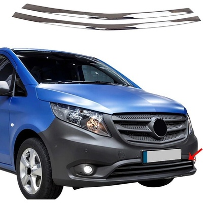 Nerez chróm lišty predného nárazníka Mercedes Benz Vito W447 2014-2019