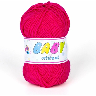 Pletací příze Storex BABY ORIGINAL 474 tmavě ostře růžová, klasická, 50g/220m