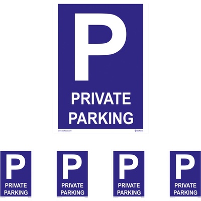 Walteco Private parking 210x297mm, formát A4, plastová tabuľka Množstvo: 5 ks , 20306BP1