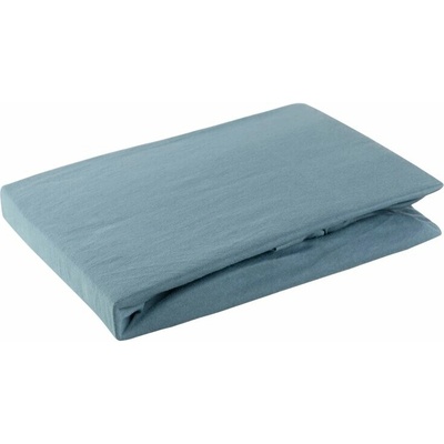Takoy Jersey plachta s gumou z bavlny farba modrá 125 g/m2 Design 91-HF-409426 160x200x30