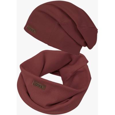 Doke Dětský set organic rib madder brown