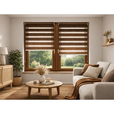 Zebra-shop Den a noc Mini Premium Hnědý melír BH 15 150 x 67 cm Hnědá
