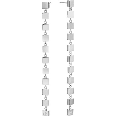 Calvin Klein Dlouhé ocelové náušnice Geometric 35000843