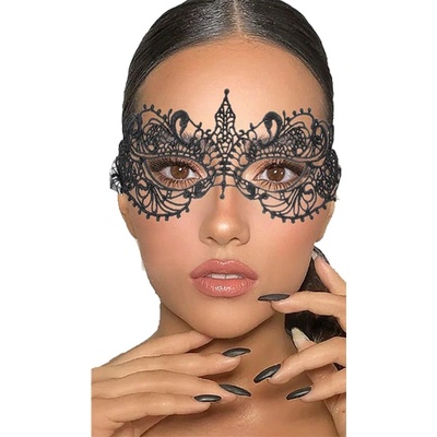 Sunspice Маска за лице с бродерия "face lace black" Полиестер