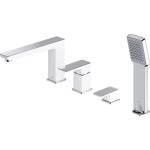 Omnires Смесител за вана/душ Omnires Parma с 4 елемента, бял (PM7432CRB)