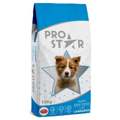 Prostar Puppy Dog Food Lamb & Rice - Пълоценна храна за подрастващи кучета с агнешко и ориз 15 кг, Турция