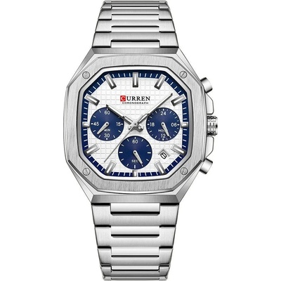 Curren Мъжки часовник Curren Irrelate, Неръждаема стомана, Сребрист / Бял (CURREN-8459-SILVER-WHITE)