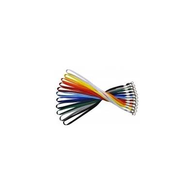 Snúrka na krk dutá, 10 mm, zamac 12, svorka, čierna Č, bez potlače