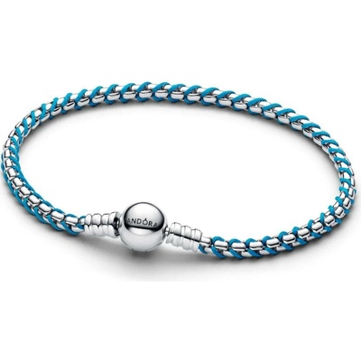 PANDORA Benátský náramek s modrou šňůrkou 593816c01