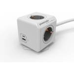 DesignNest PowerCube Extended 10435 разклонител, 4 гнезда, USB A+C 1.5м кабел (10435-DEEUAC) - beep