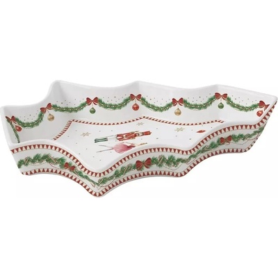 Easy Life Porcelánový servírovací talíř Magie De Noel 28,5x21,5 cm